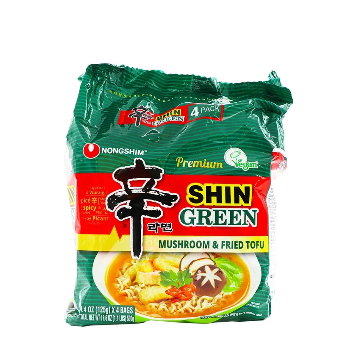 Nongshim Shin Green Mushroom & Fried Tofu Multipack packaging