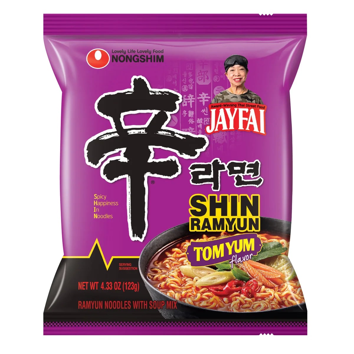 Nongshim Shin Ramyun Tom Yum packaging