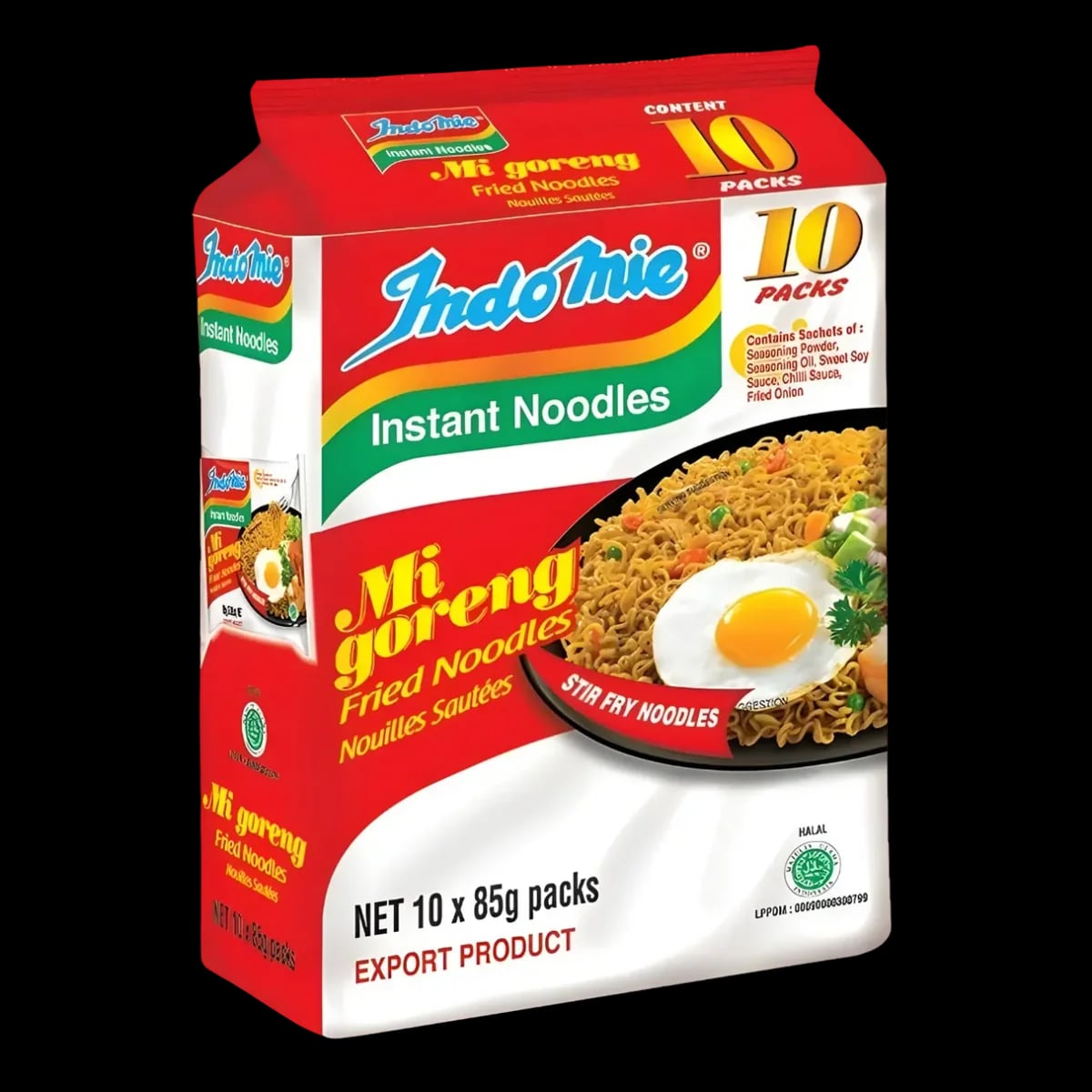Indomie Mi Goreng Fried Noodles 10-Pack packaging