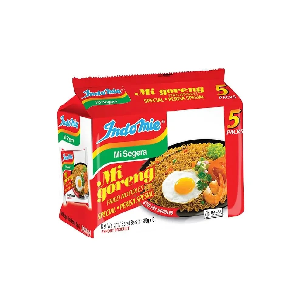 Indomie Mi Goreng Fried Noodles 5-Pack (Indonesian pack) packaging