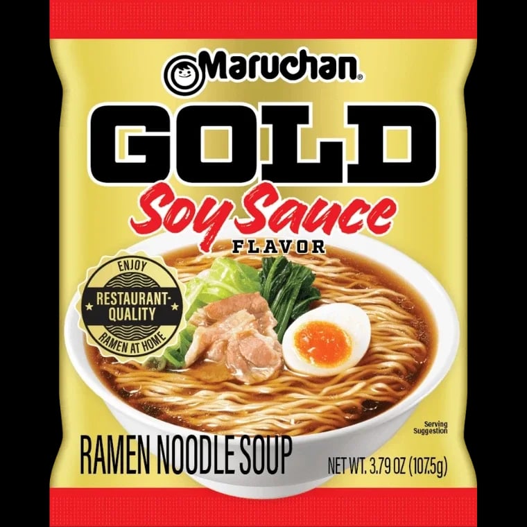 Maruchan Gold Soy Sauce Flavor Ramen packaging