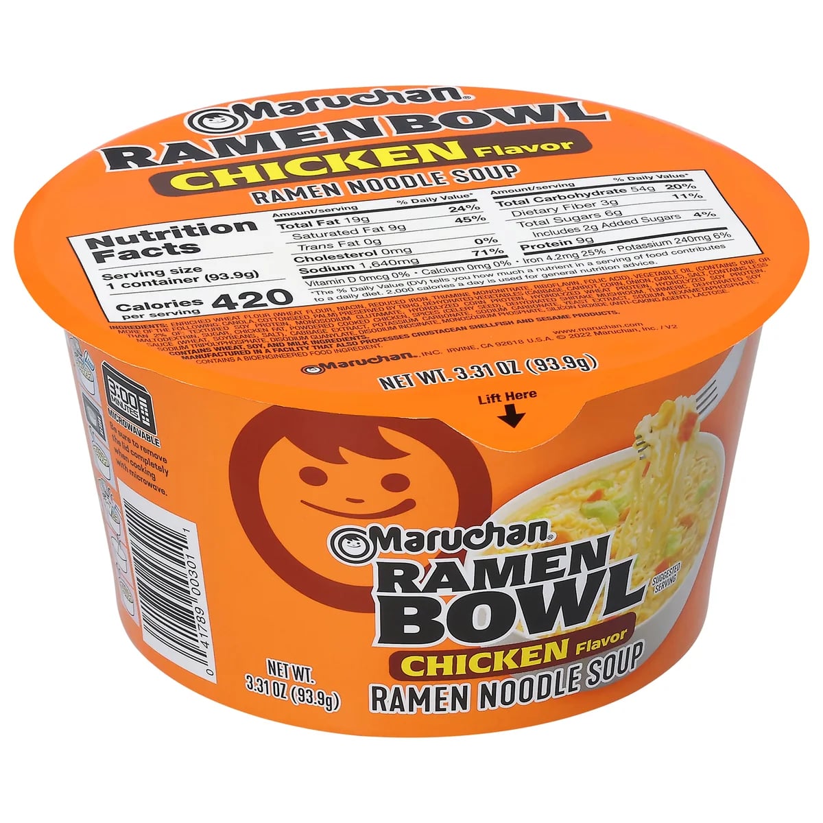 Maruchan Ramen Bowl Chicken Flavor packaging