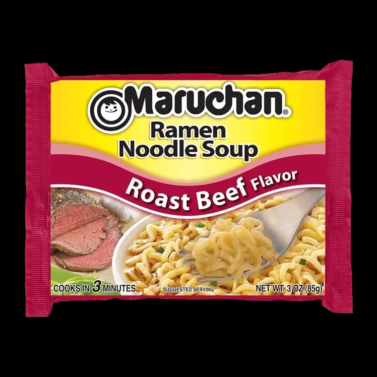 Maruchan Ramen Noodle Soup Roast Beef Flavor packaging